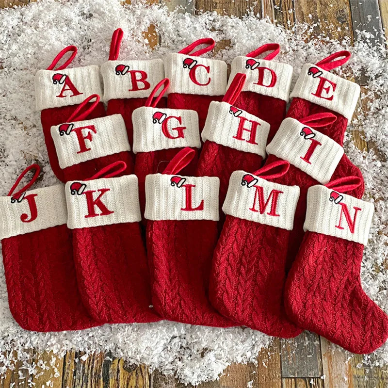 Chaussette de Noël en tricot avec initiale – photo 4
