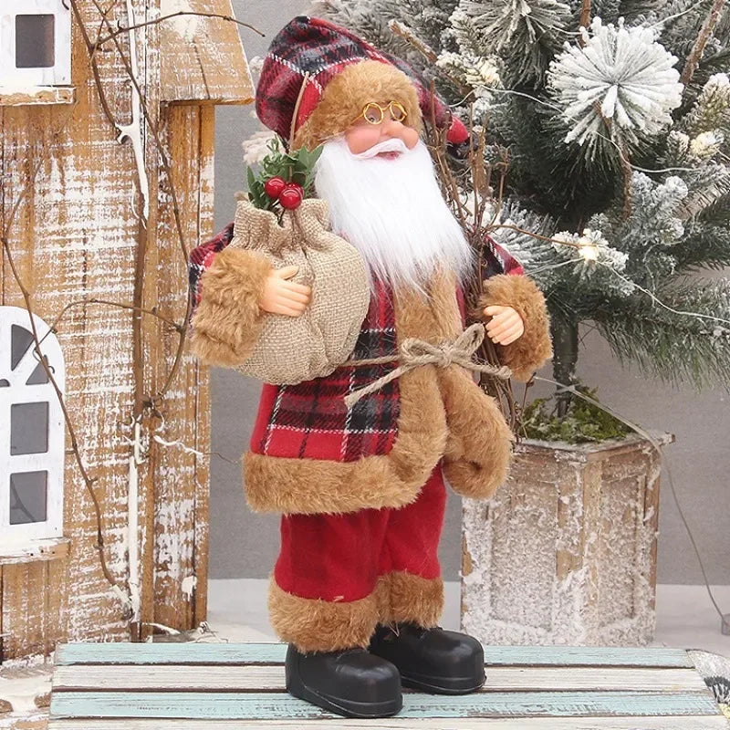 Peluche Père Noël lumineuse 30 cm – photo 2